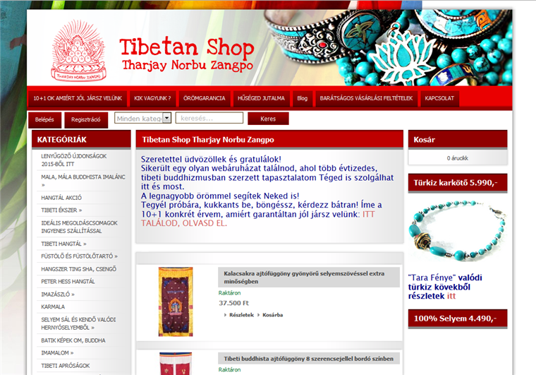 tibetan-shop-tharjay-norbu-zangpo.hu screenshot